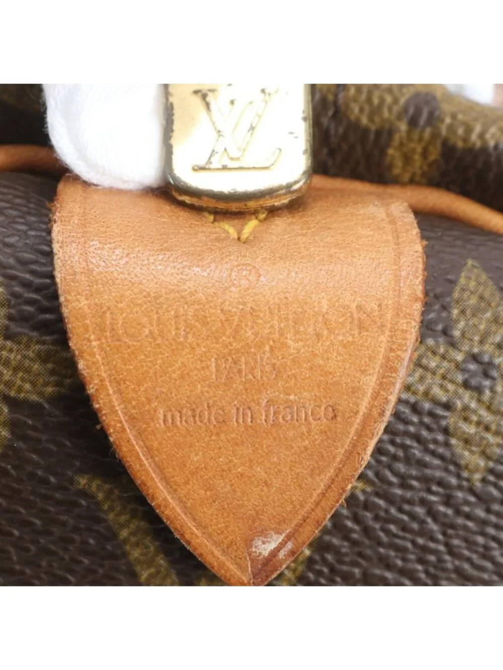 Louis Vuitton Monogram Keepall 60 Leather Boston Bag Tote Carry